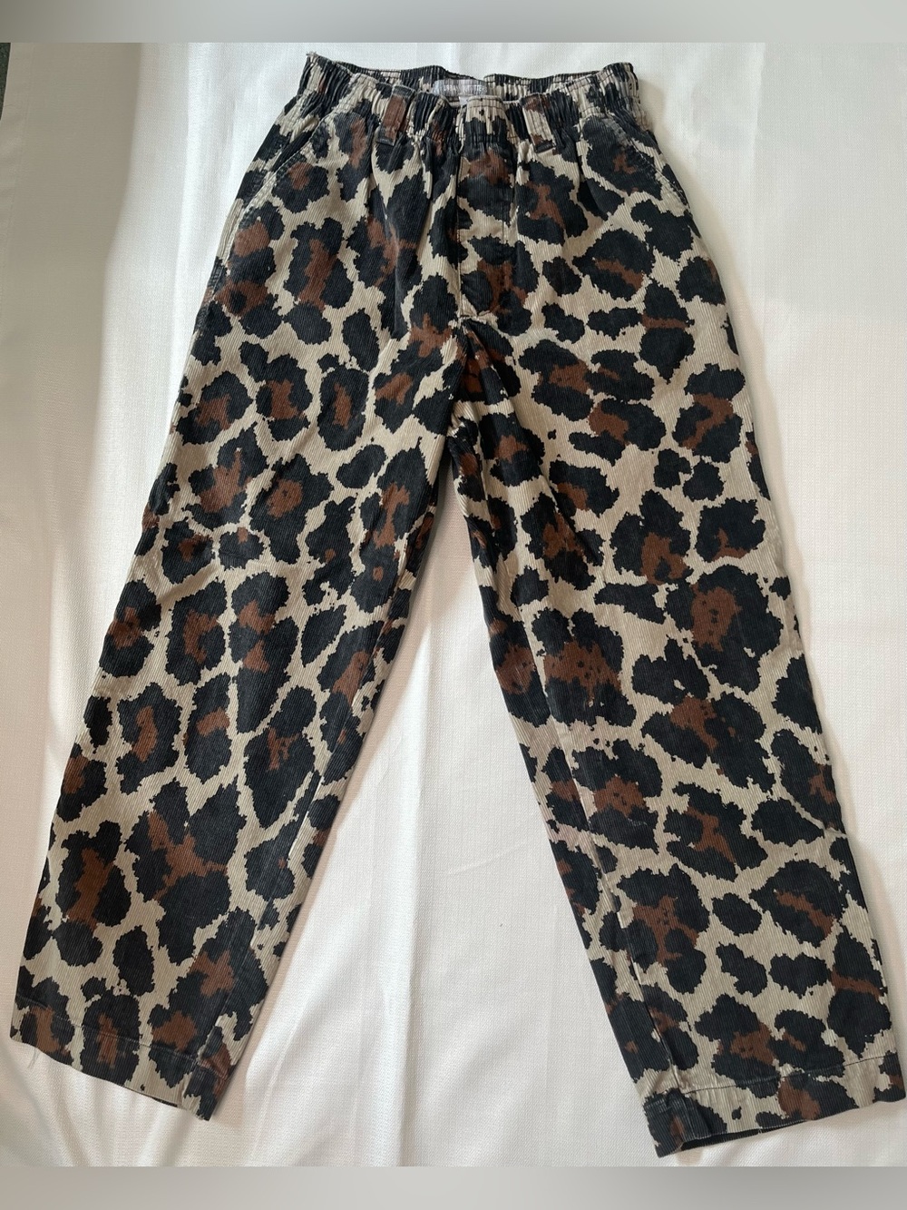 Urban Outfitters Leopard Print Pants Relaxed Straight Leg Indie Sleaze Y2K